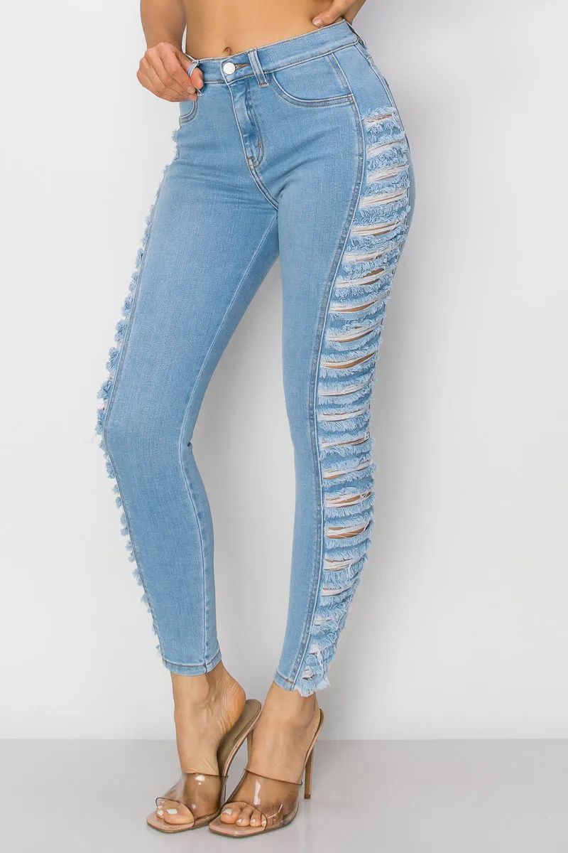 Poppy - High Rise Side Destroy Skinny