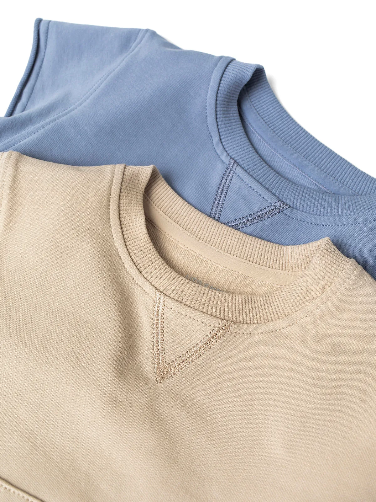 Raw Edge Crewneck - Sky Blue