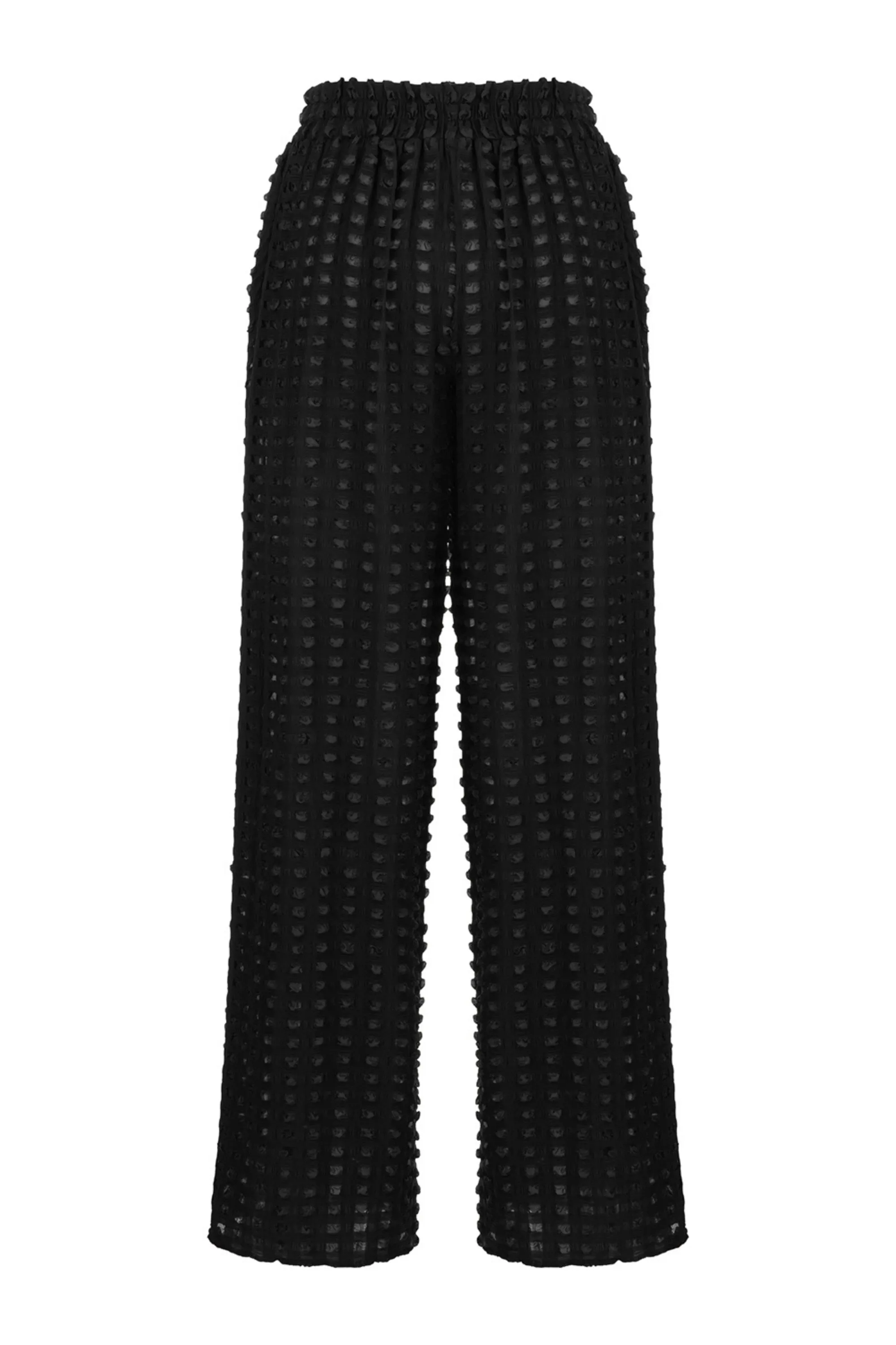 Textured Wide Leg Pants