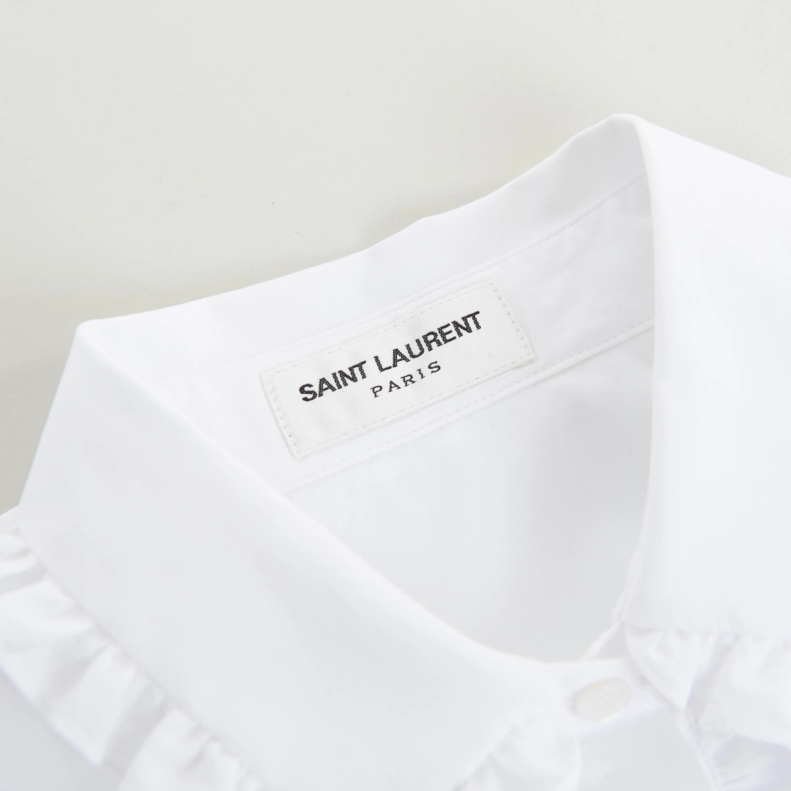 White Ruffled Shirt - Poplin Cotton