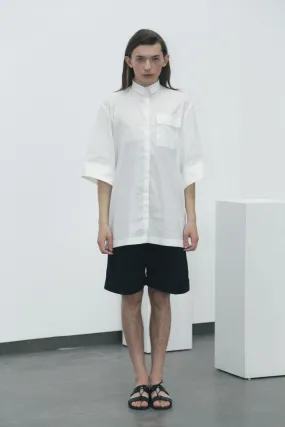 White wide-sleeved shirt